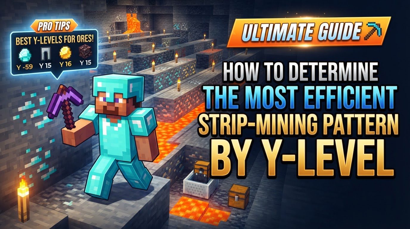 How to determine the most efficient strip-mining pattern by Y-level