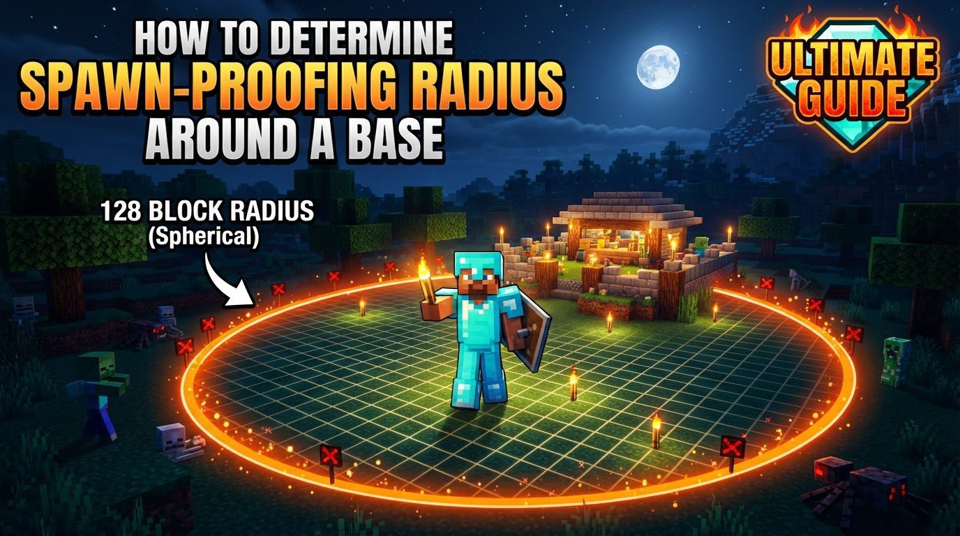 How to determine spawn-proofing radius around a base