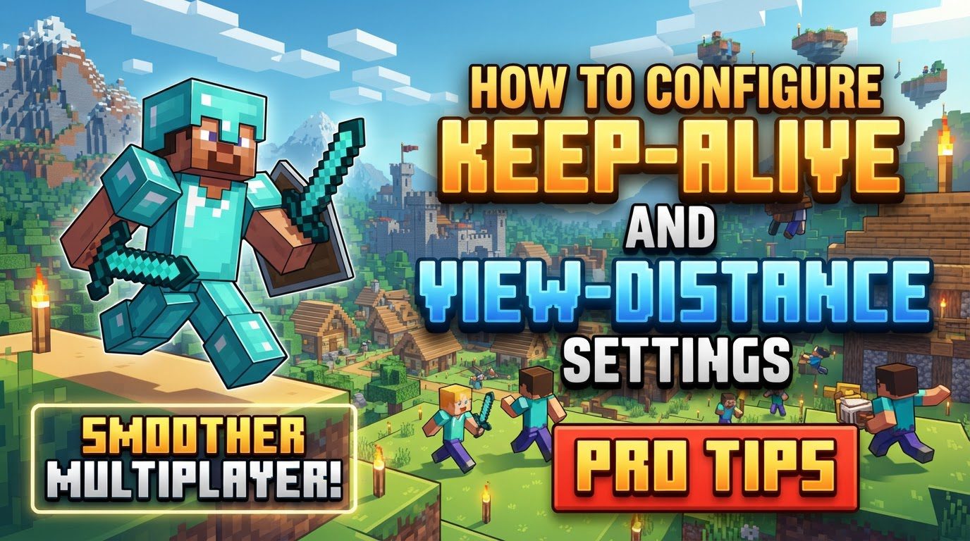 How to configure keep-alive and view-distance settings for smoother multiplayer