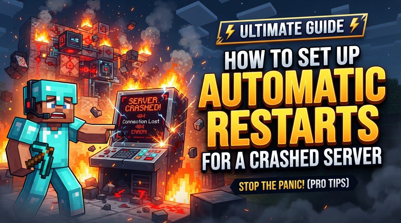 How to set up automatic restarts for a crashed server