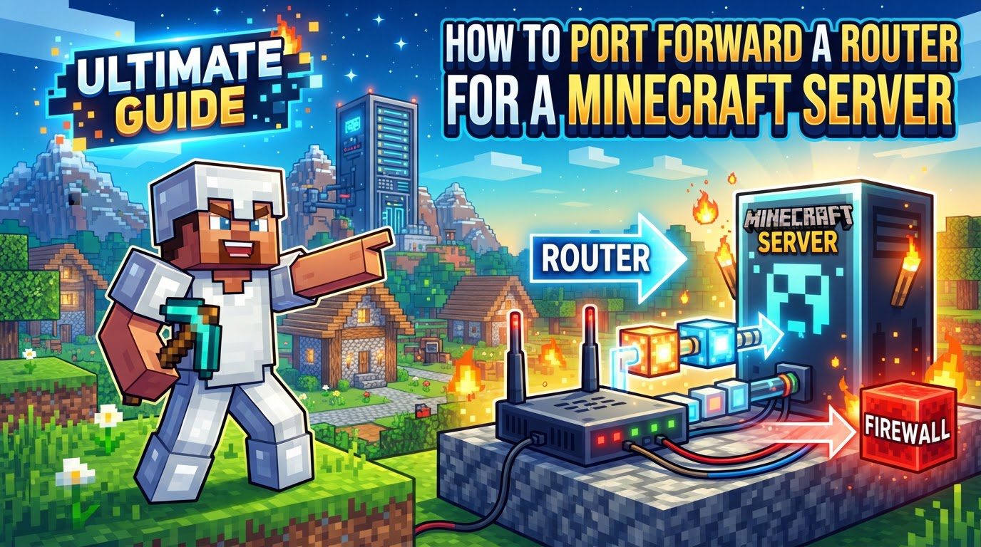 How to port forward a router for a Minecraft server