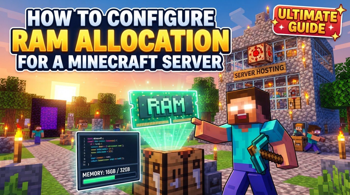 configure RAM allocation for a Minecraft server in Minecraft
