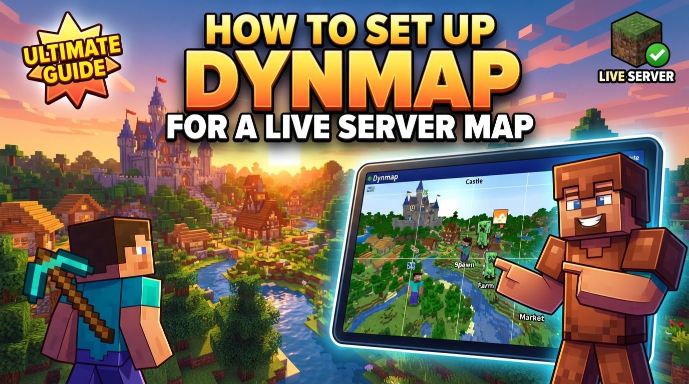 set up Dynmap for a live server map in Minecraft