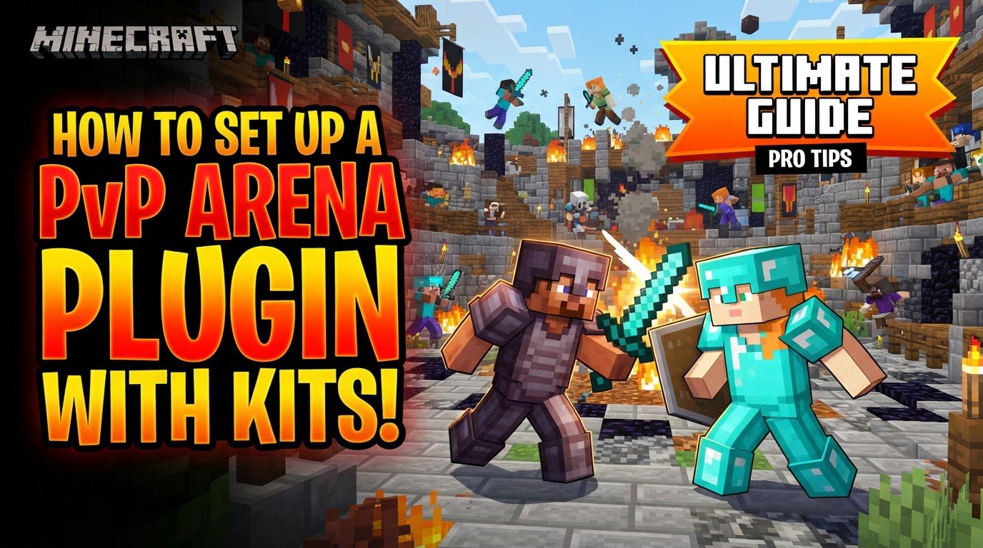 set up a PvP arena plugin with kits in Minecraft