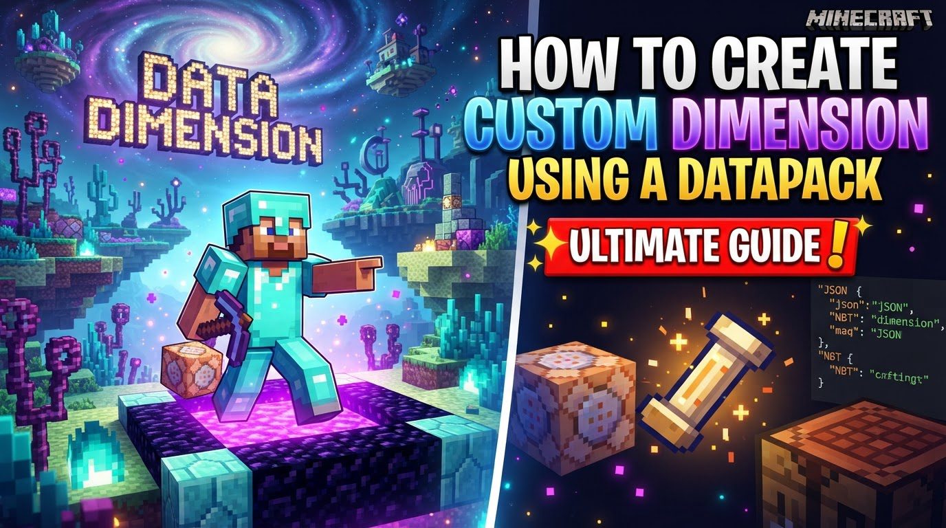 create a custom dimension using a datapack in Minecraft