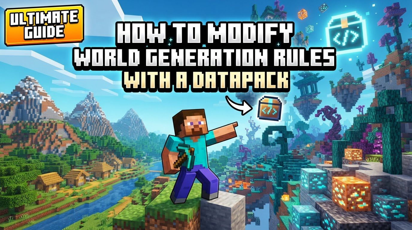 modify world generation rules with a datapack in Minecraft