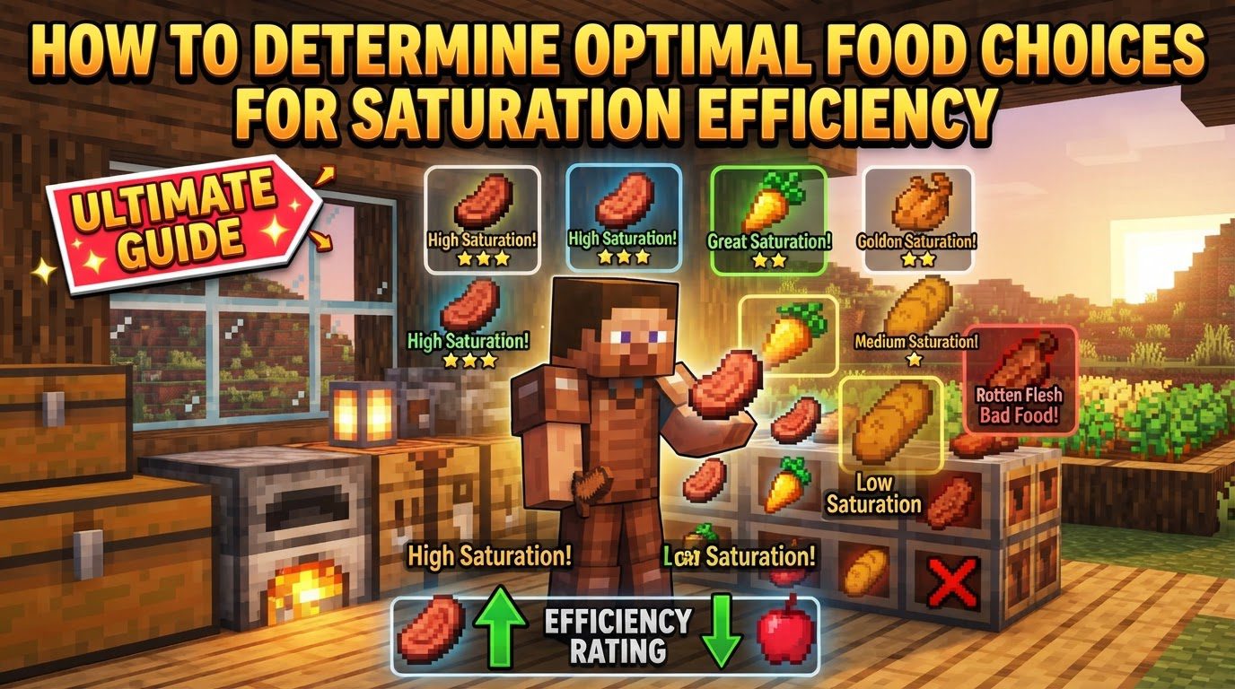 determine optimal food choices for saturation efficiency in Minecraft