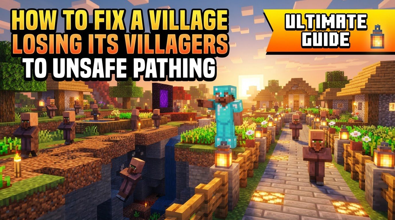fix a village losing its villagers to unsafe pathing in Minecraft