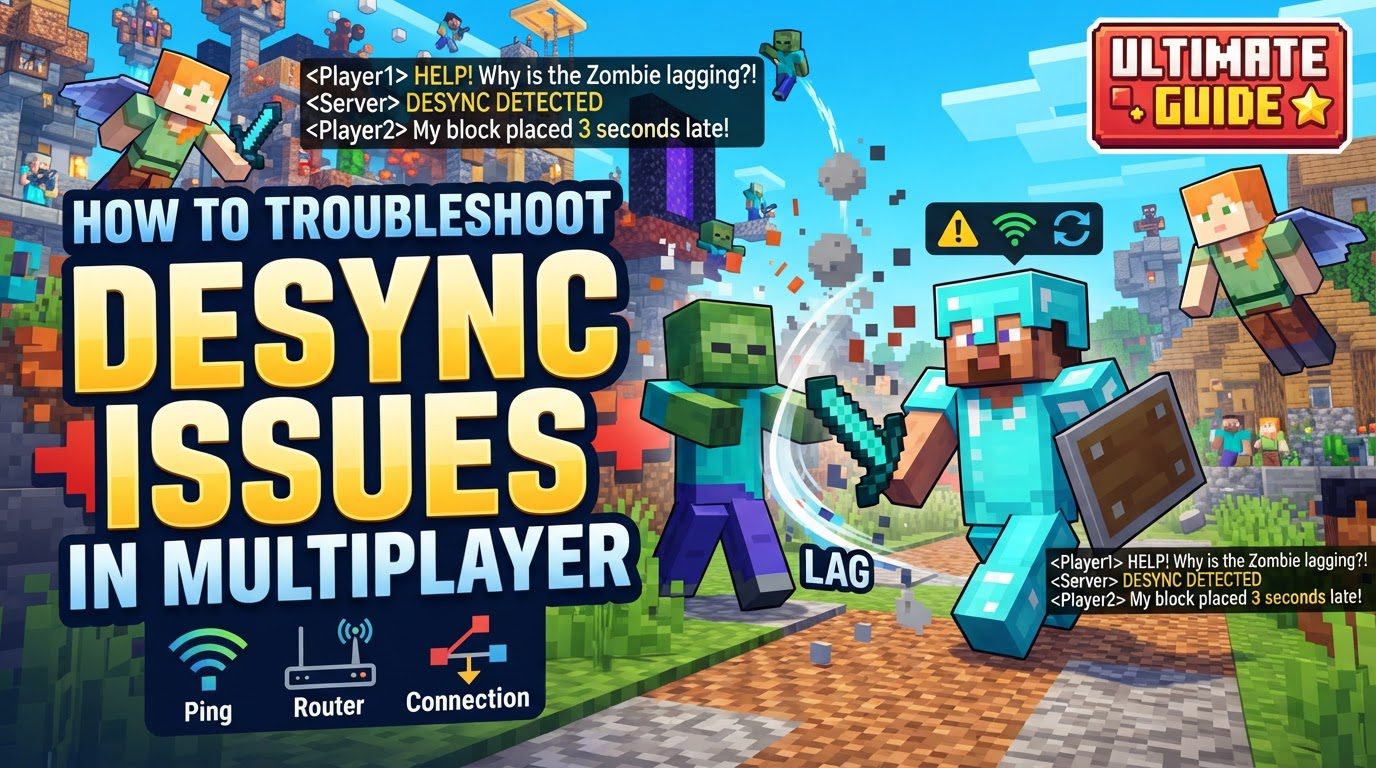 troubleshoot desync issues in multiplayer in Minecraft