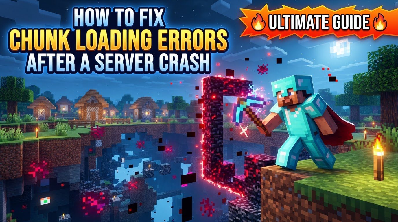 fix chunk loading errors after a server crash in Minecraft