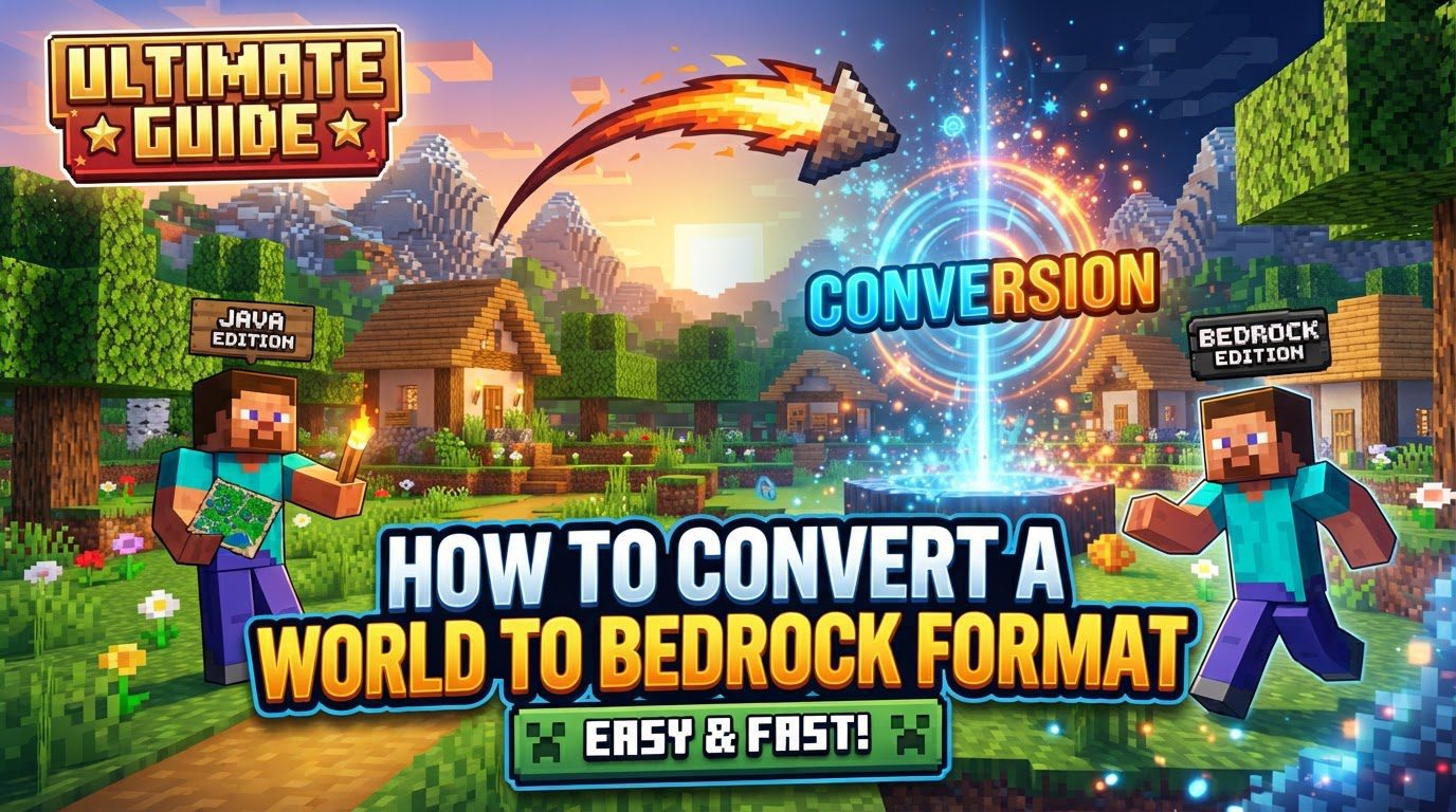 convert a Java world to Bedrock format in Minecraft