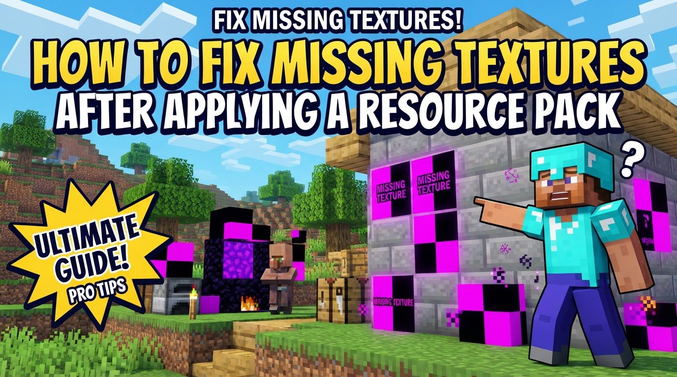 fix missing textures after applying a resource pack in Minecraft