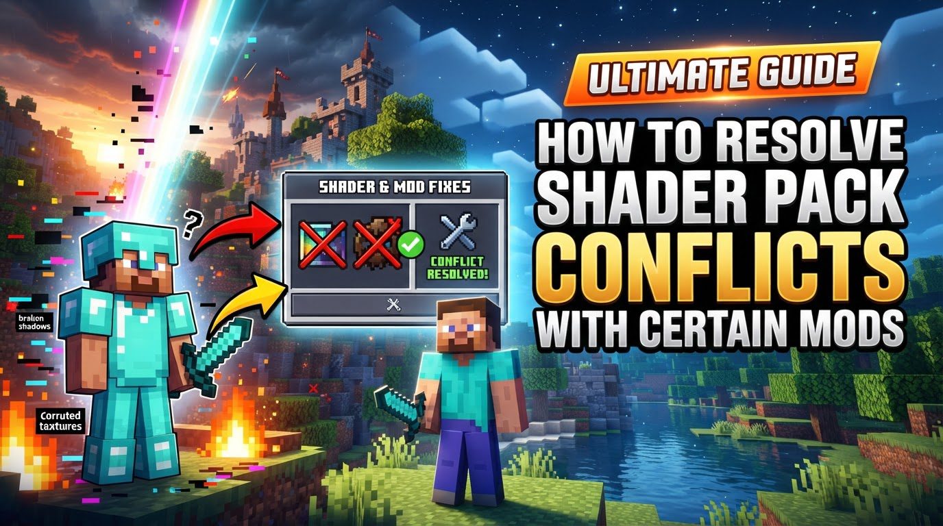 resolve shader pack conflicts with certain mods in Minecraft