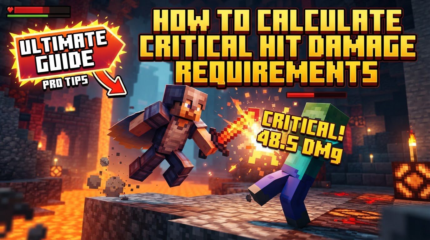 calculate critical hit damage requirements in Minecraft