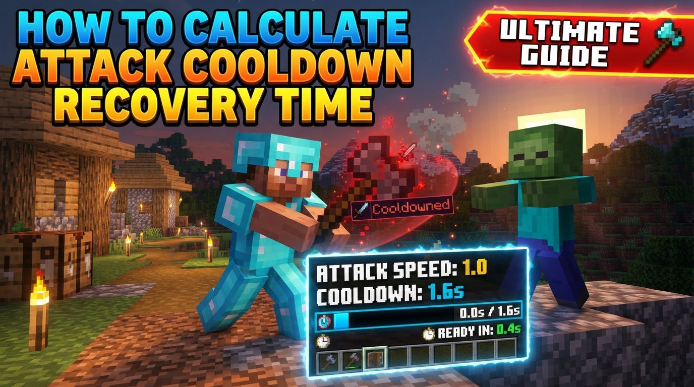 calculate attack cooldown recovery time in Minecraft