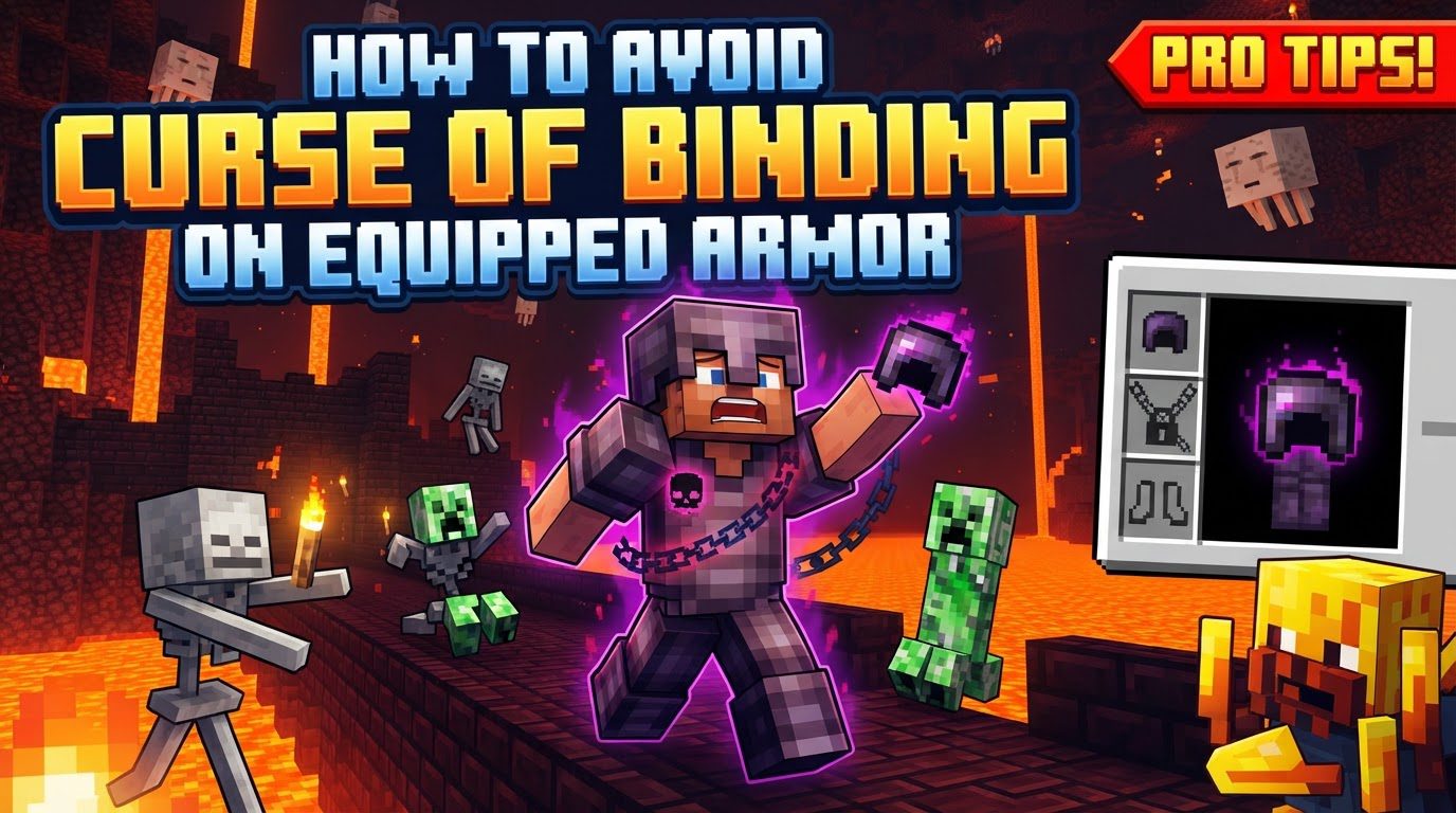 avoid curse of binding on equipped armor in Minecraft