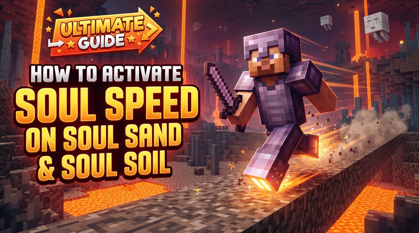 activate soul speed on soul sand and soul soil in Minecraft