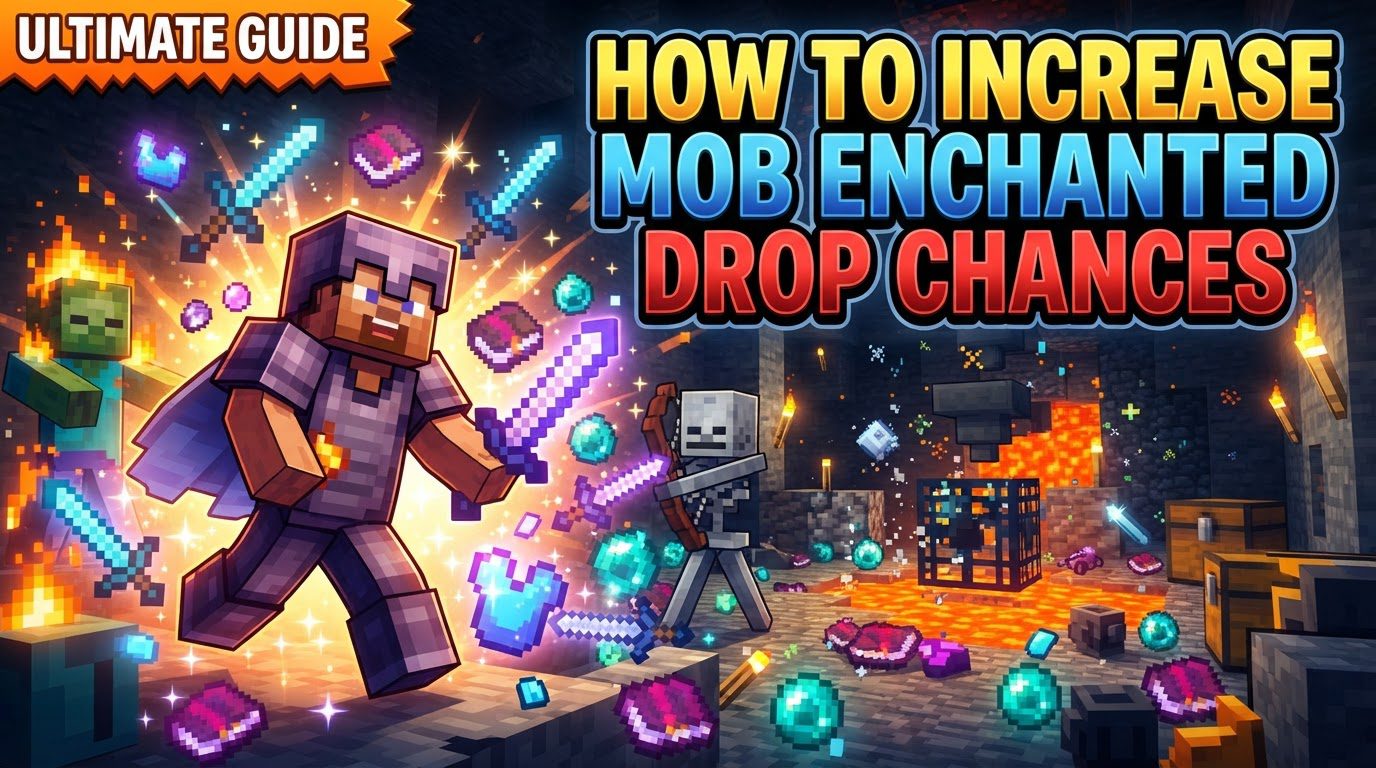 increase mob enchanted drop chances in Minecraft
