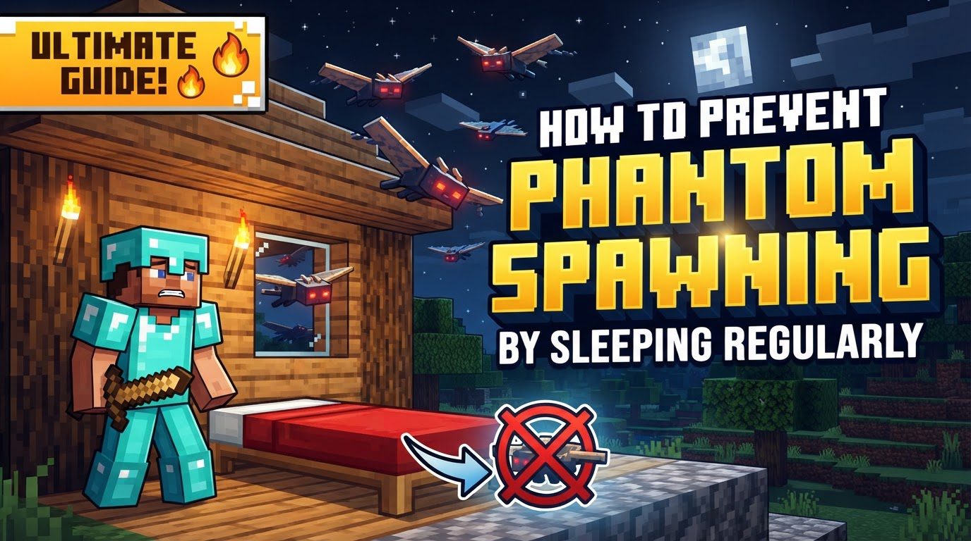 prevent phantom spawning by sleeping regularly in Minecraft