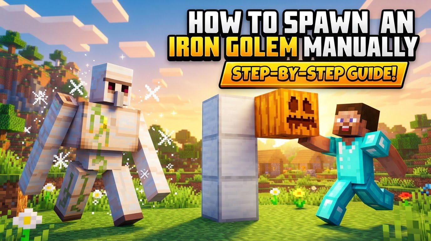 spawn an iron golem manually in Minecraft