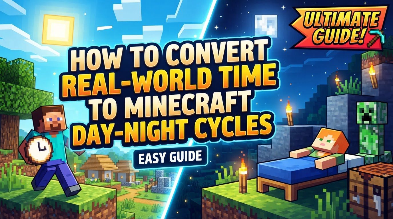 convert real-world time to Minecraft day-night cycles in Minecraft