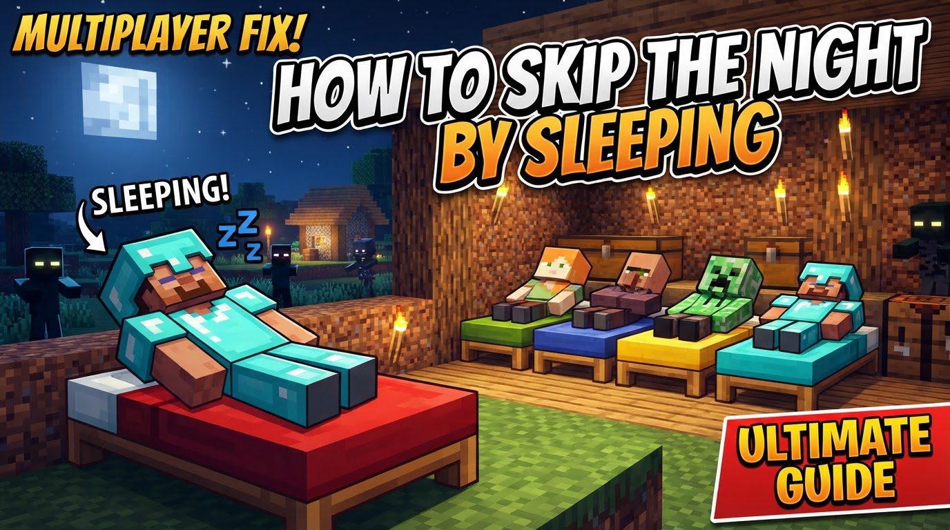 skip the night by sleeping in multiplayer in Minecraft