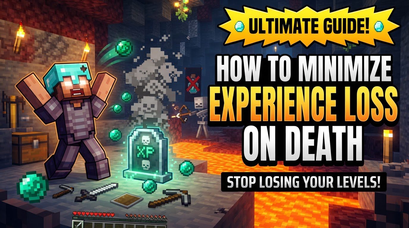 minimize experience loss on death in Minecraft