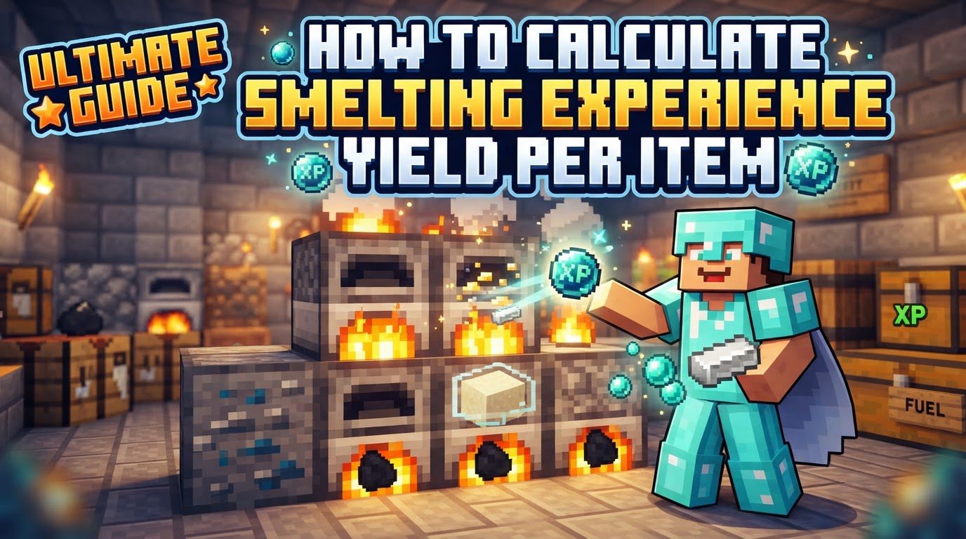 calculate smelting experience yield per item in Minecraft