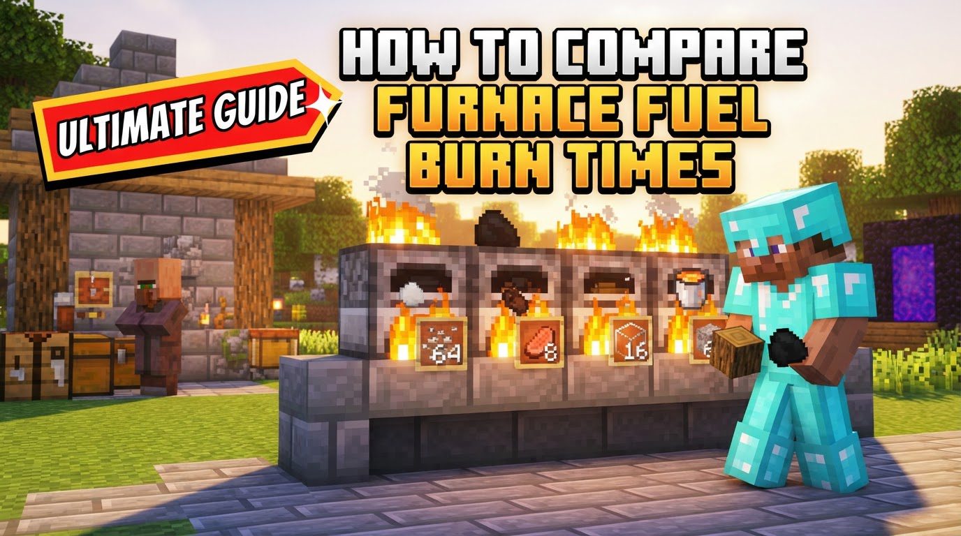 compare furnace fuel burn times in Minecraft
