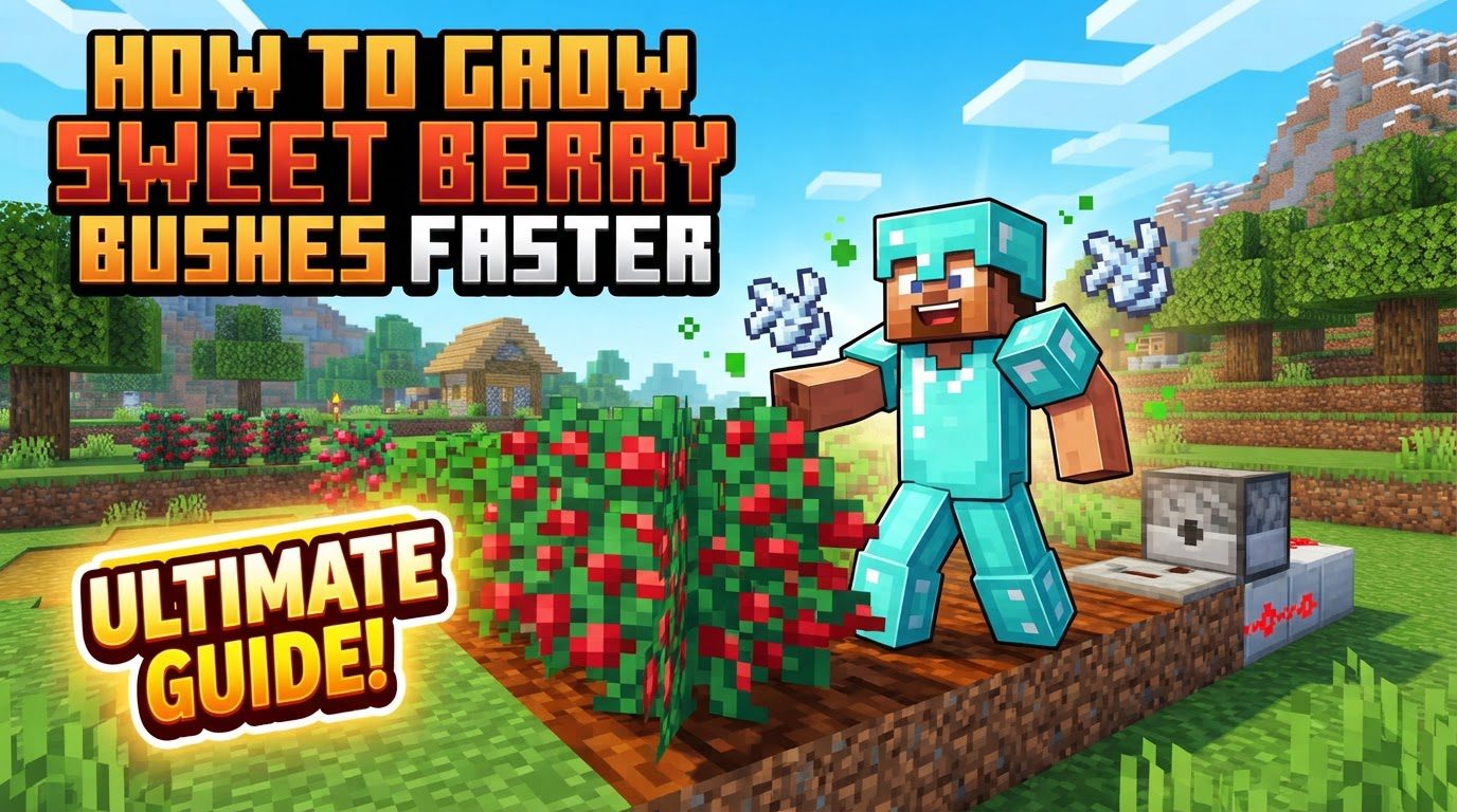 grow sweet berry bushes faster in Minecraft