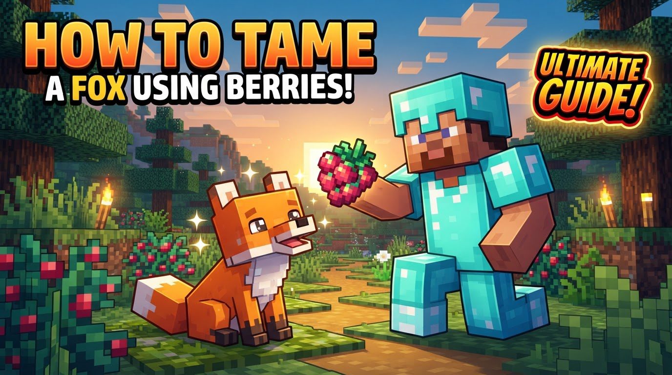 tame a fox using berries in Minecraft