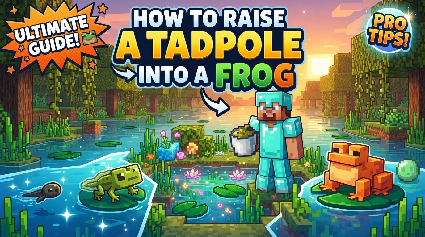 raise a tadpole into a frog in Minecraft