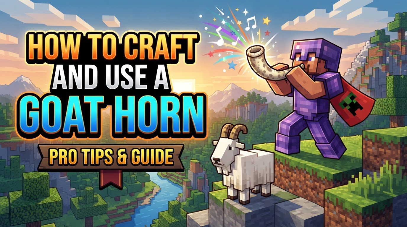 craft and use a goat horn in Minecraft