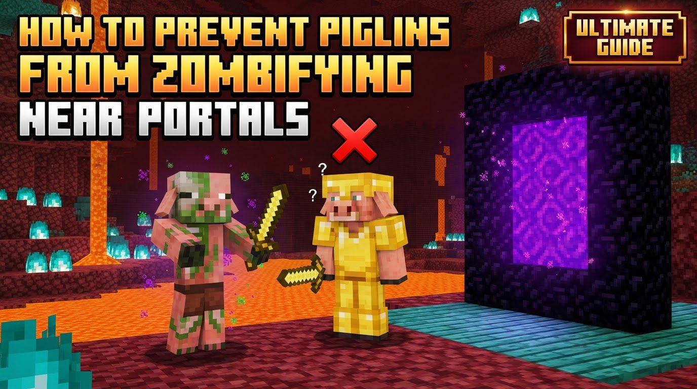 prevent piglins from zombifying near portals in Minecraft