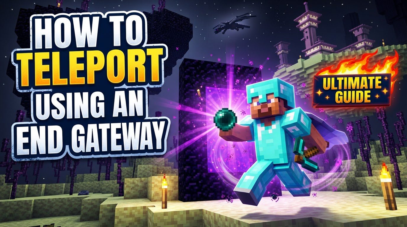 teleport using an end gateway in Minecraft