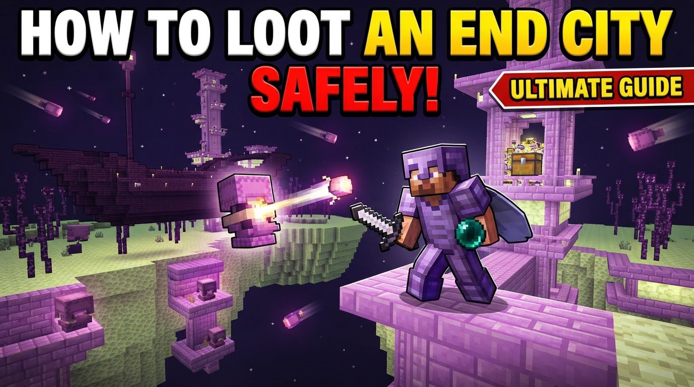 loot an end city safely in Minecraft