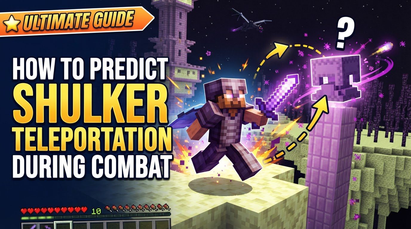 predict shulker teleportation during combat in Minecraft