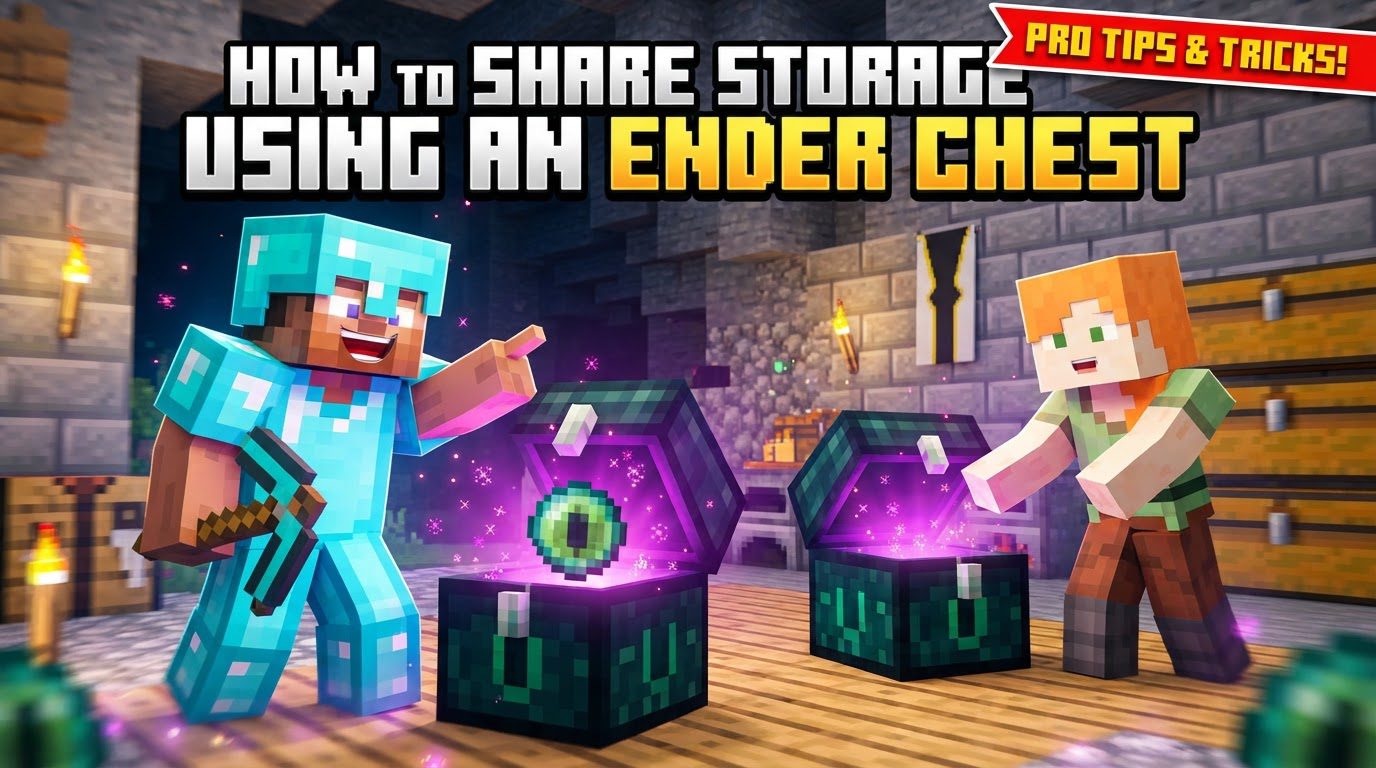 share storage using an ender chest in Minecraft
