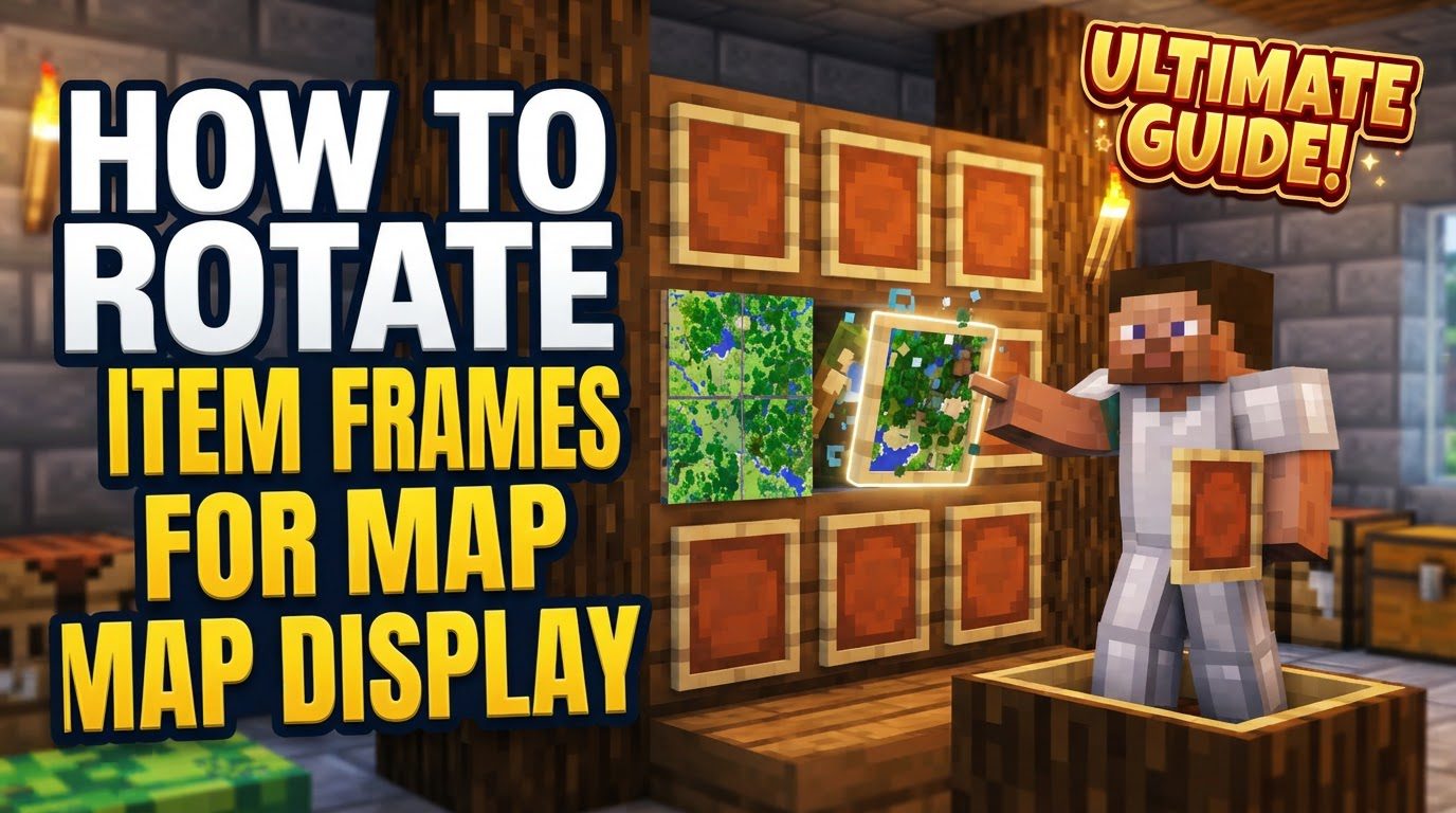 rotate item frames for map display in Minecraft