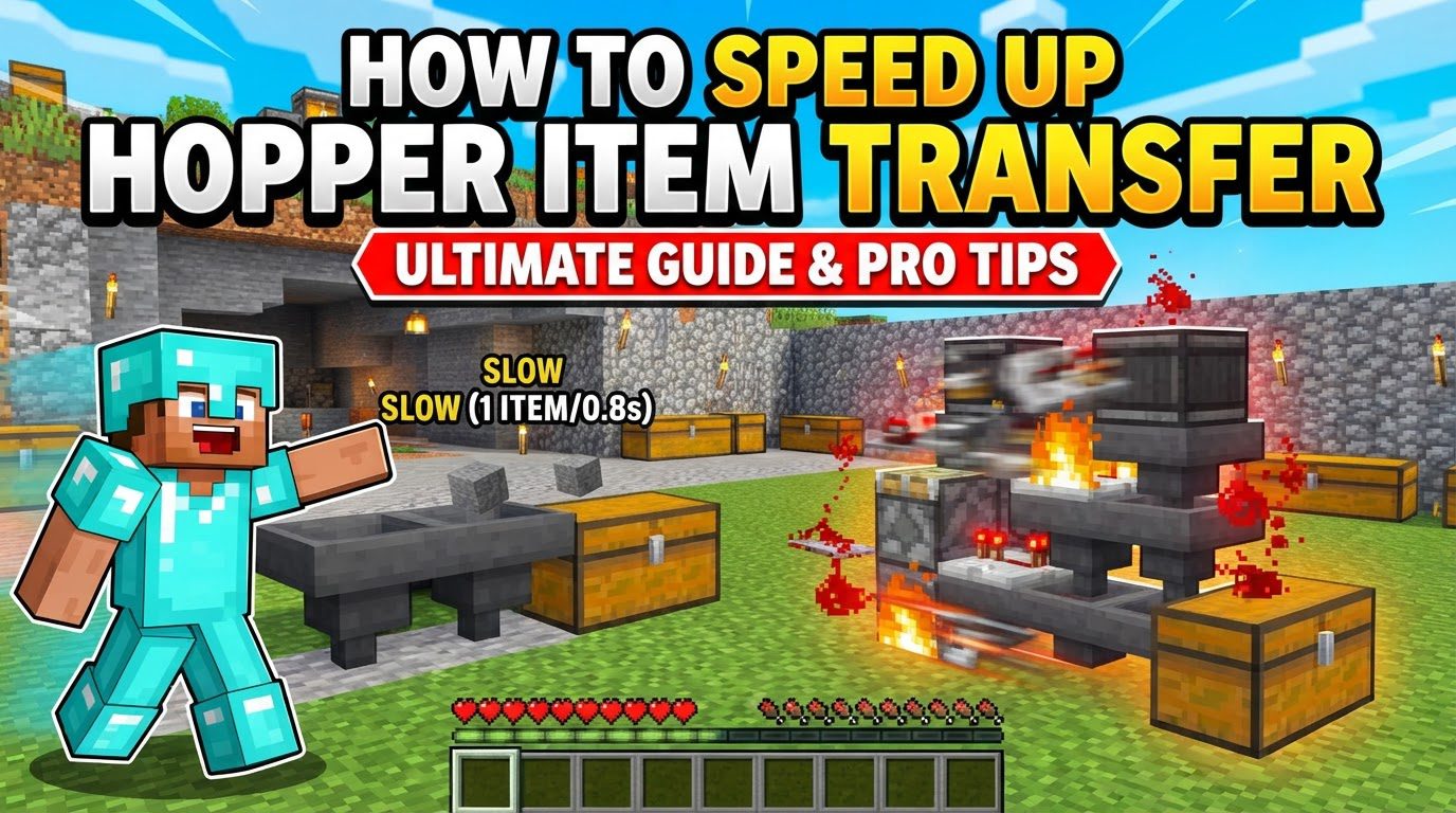 speed up hopper item transfer in Minecraft