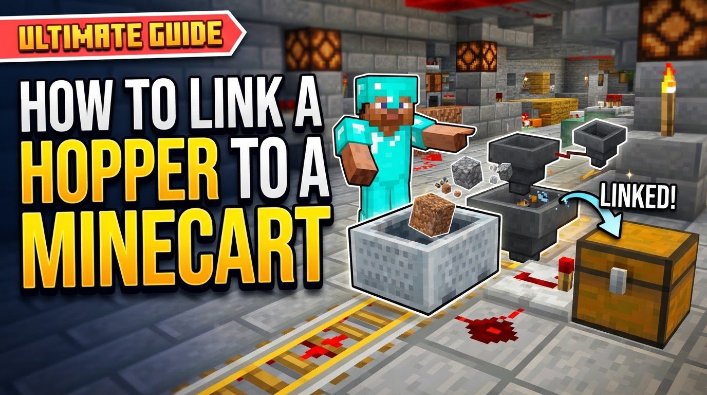 link a hopper to a minecart in Minecraft