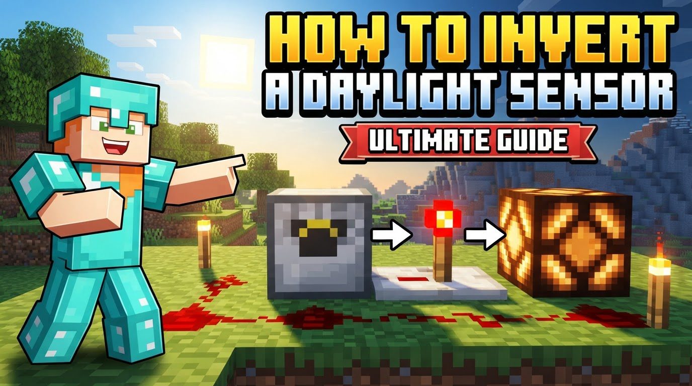 invert a daylight sensor in Minecraft