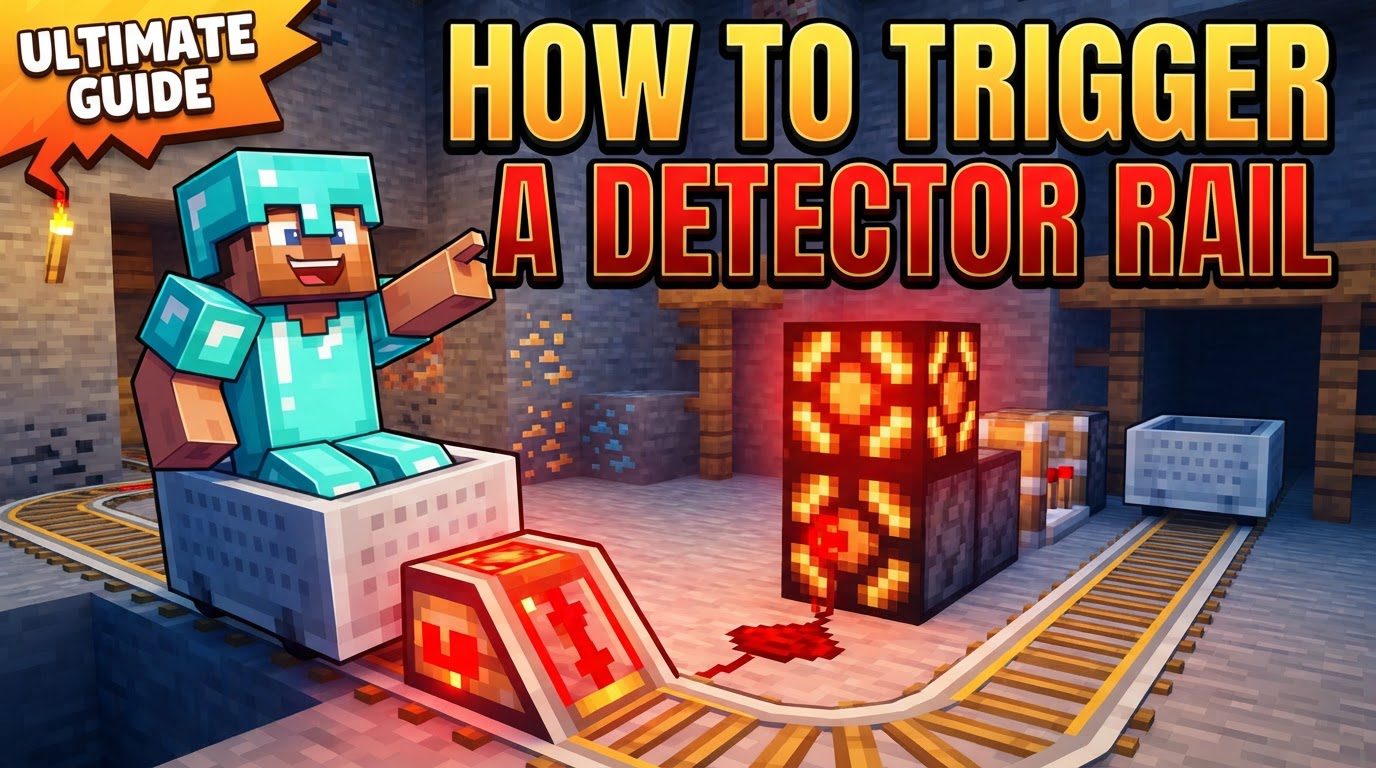 trigger a detector rail in Minecraft