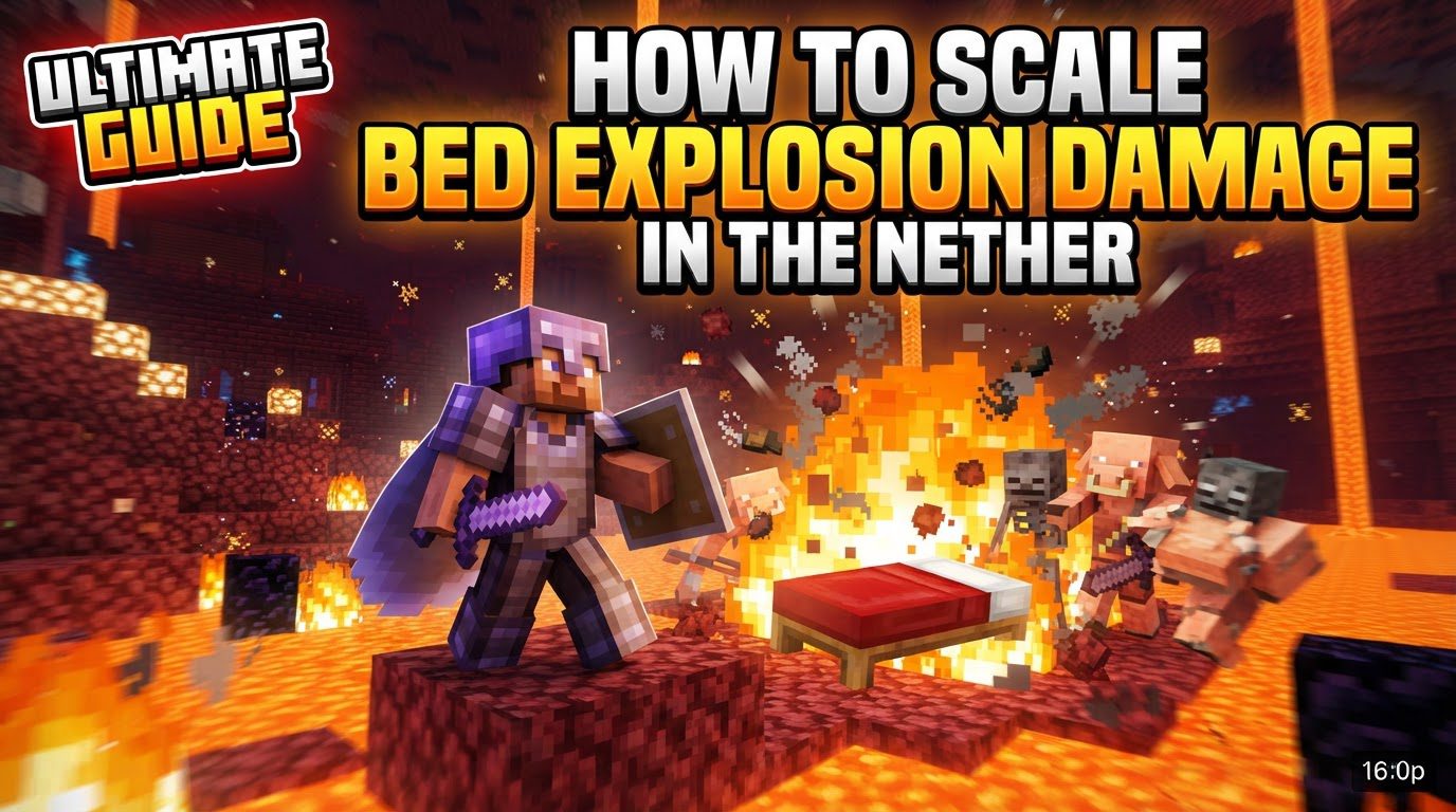 scale bed explosion damage in the Nether in Minecraft