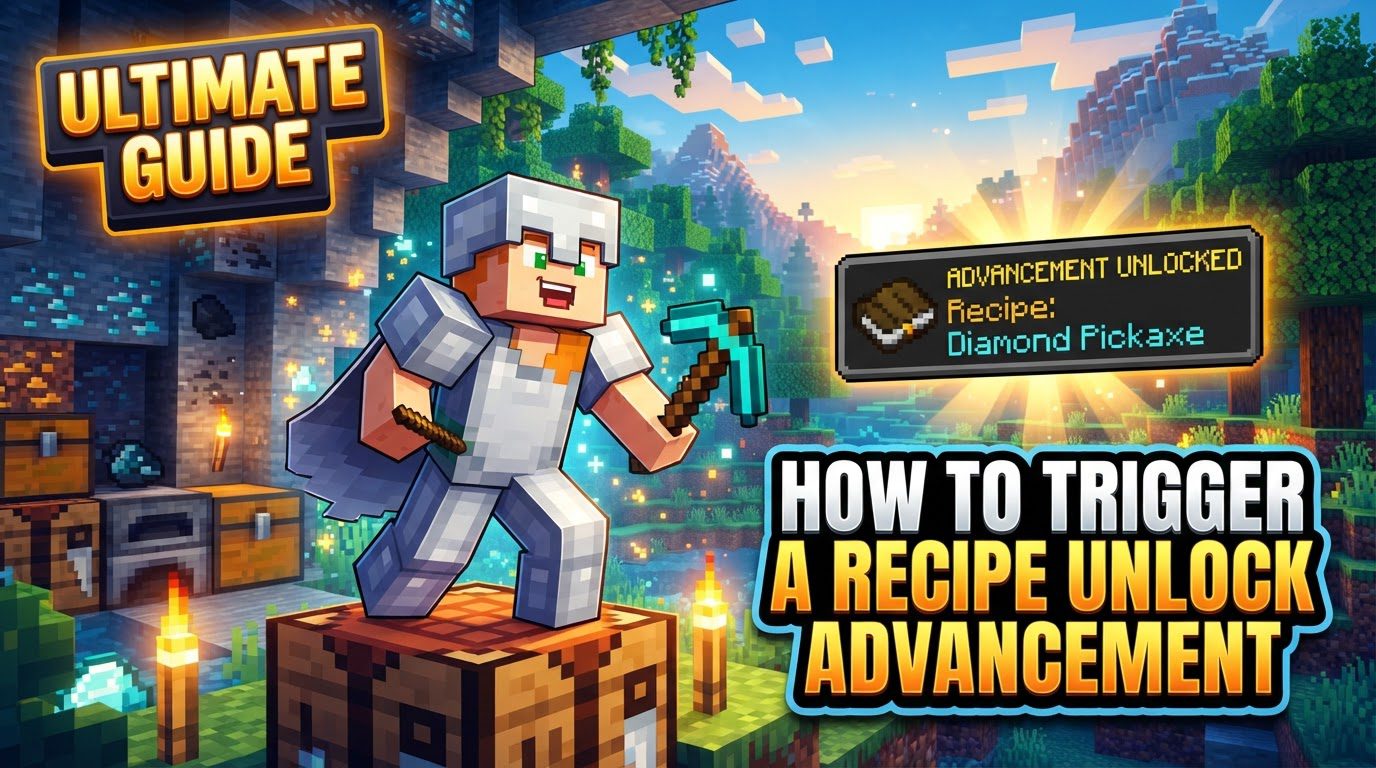 trigger a recipe unlock advancement in Minecraft