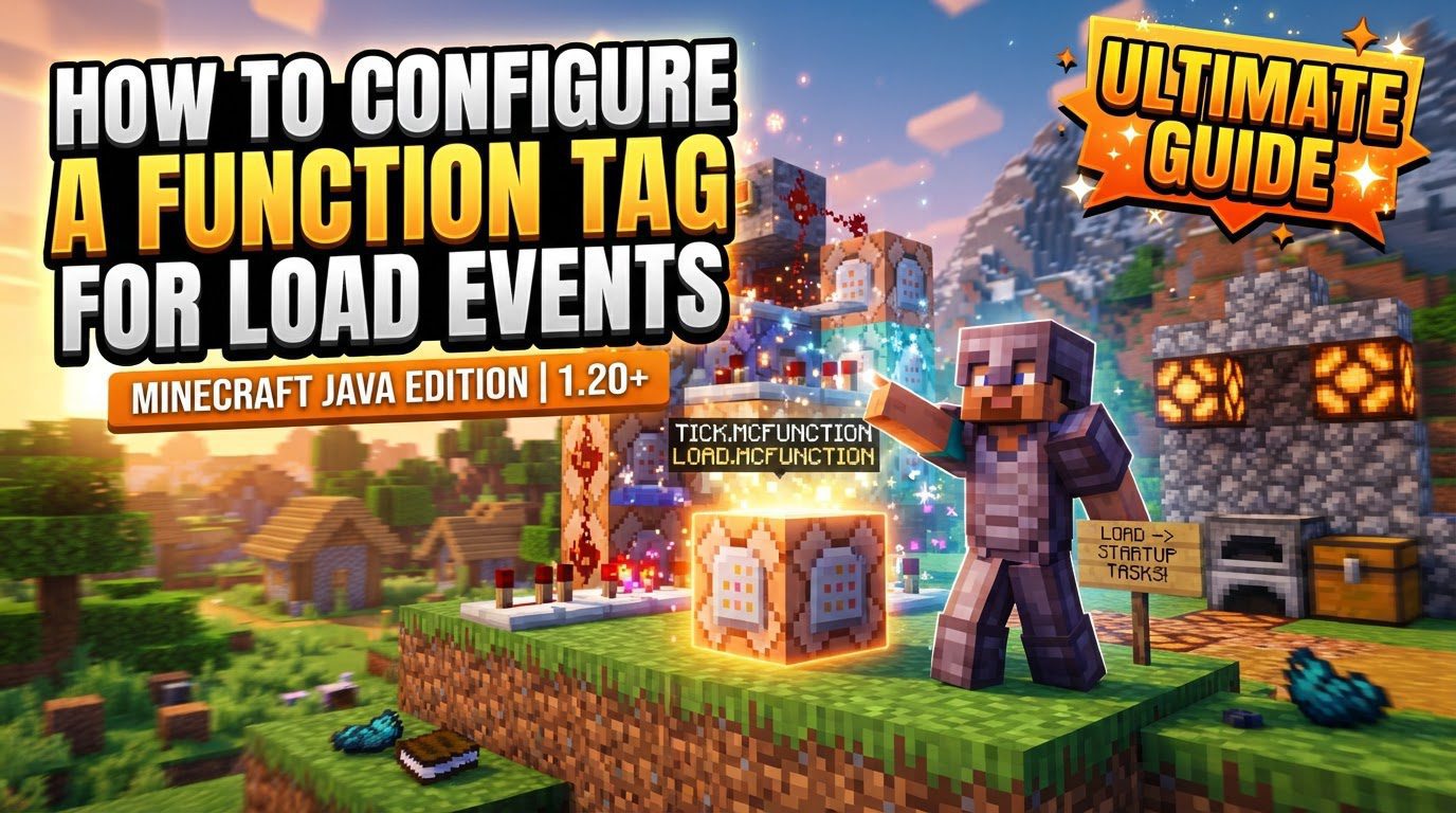 configure a function tag for load events in Minecraft