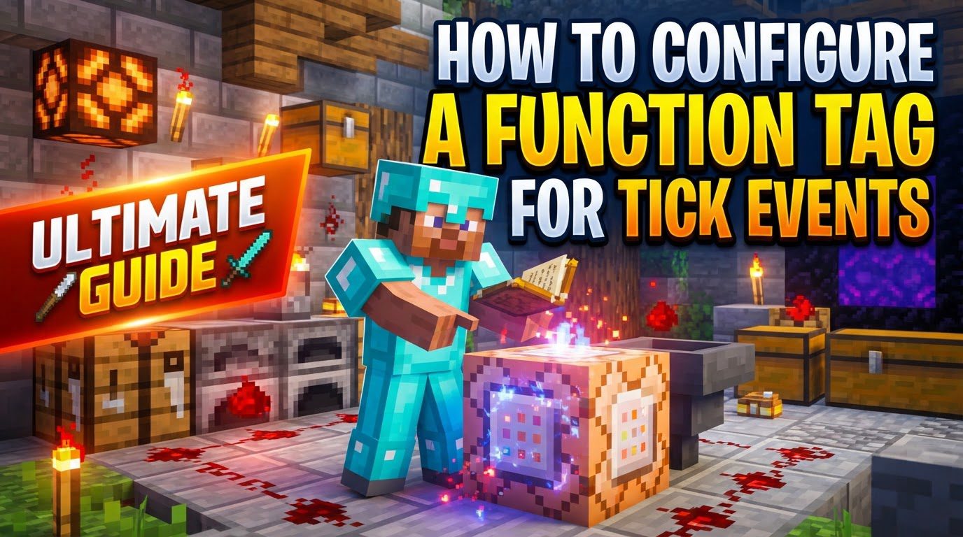 configure a function tag for tick events in Minecraft
