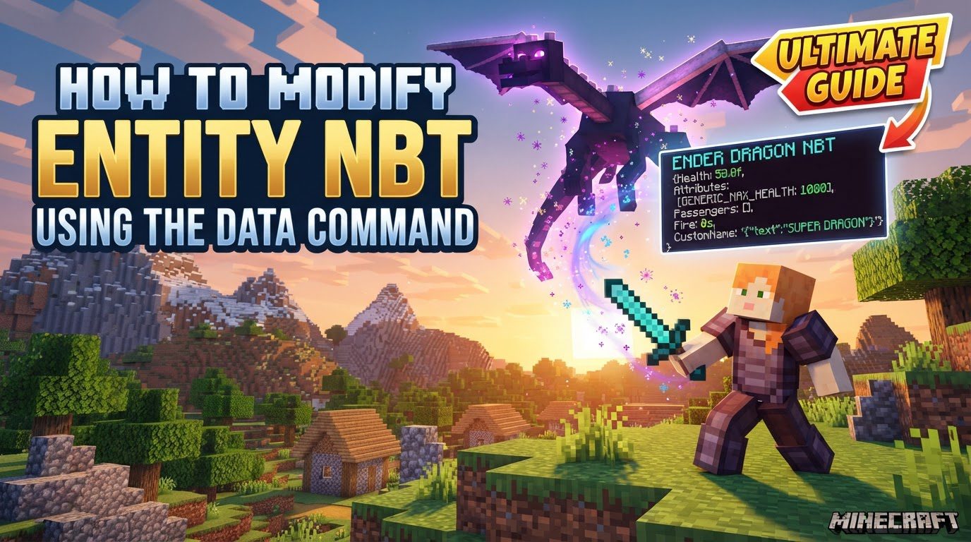 modify entity NBT using the data command in Minecraft