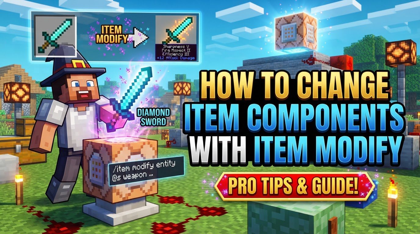 change item components with item modify in Minecraft