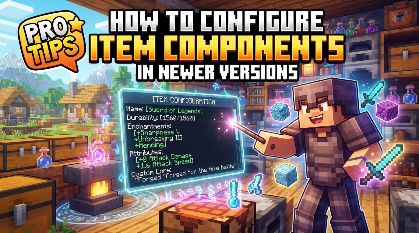 configure item components in newer versions in Minecraft